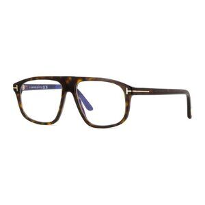 NEW TOM FORD EYEGLASSES HAVANA MEN SQUARE EYEWEAR